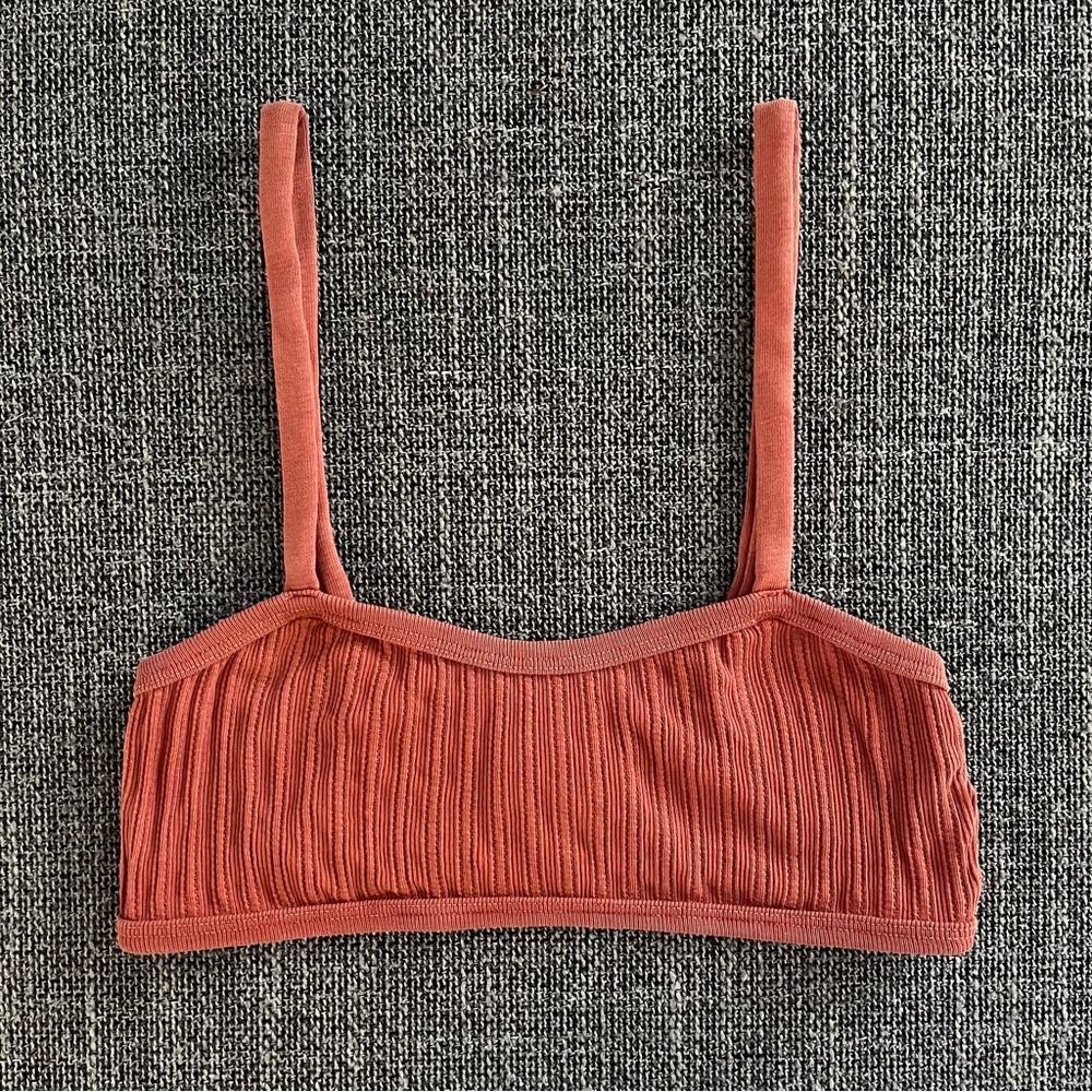 Rudy Jude Adult Pointelle Bralette in Rust